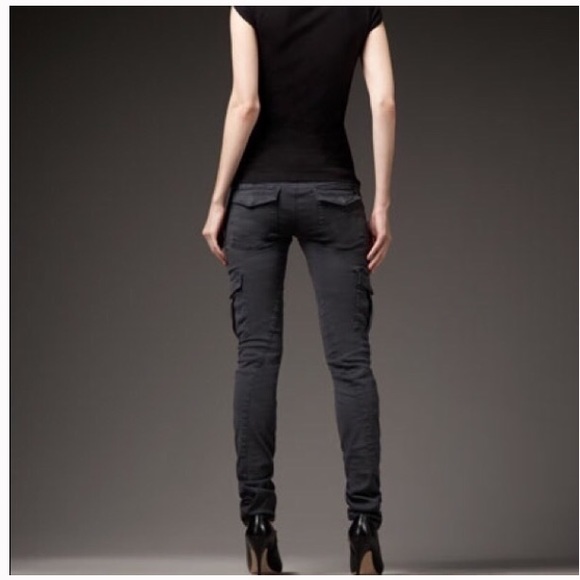 black cargo skinny jeans